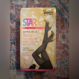 SPANX Black Geometric Shapewear Tights